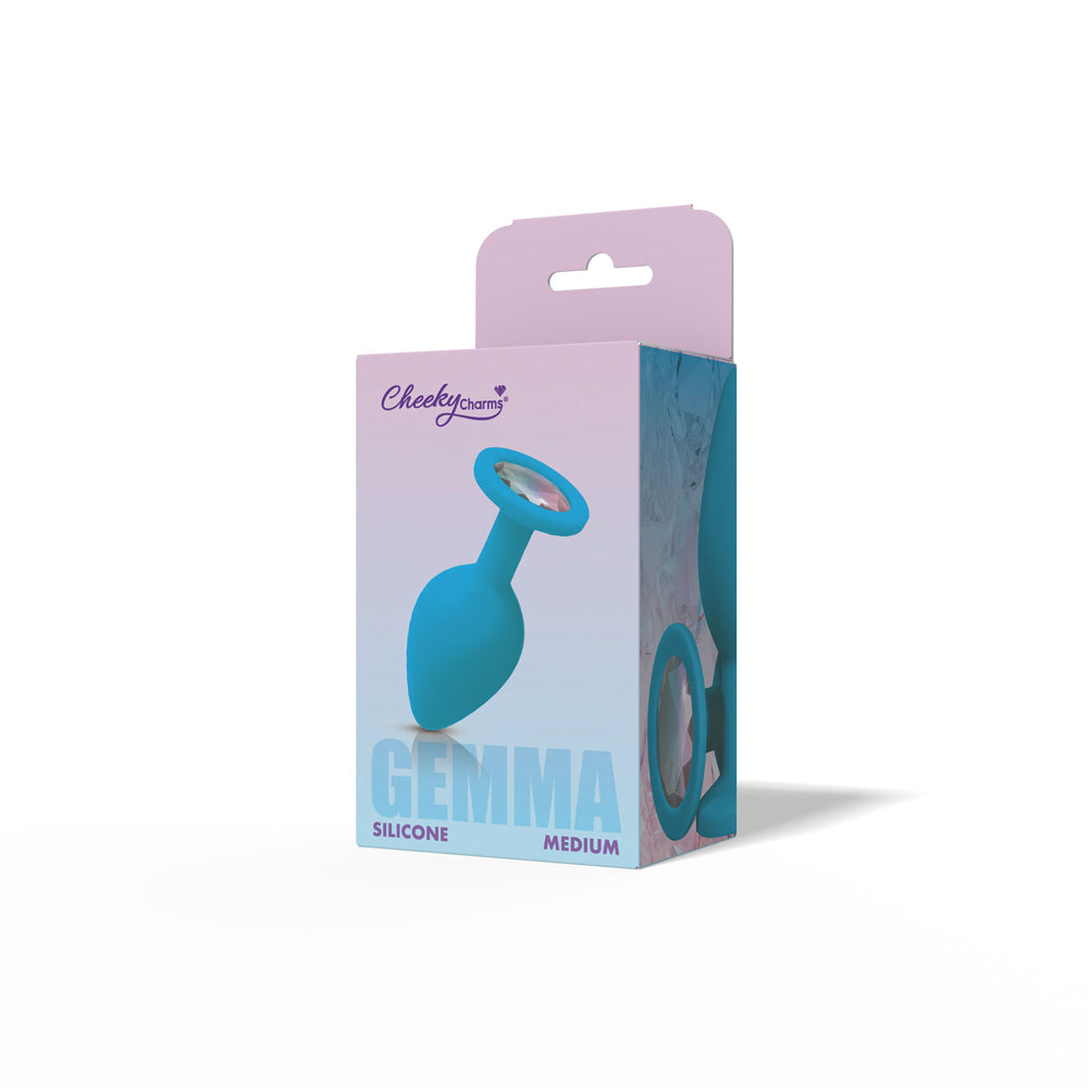 Gemma Clear Iridescent Gem Silicone Plug - M by Viben from LoveMart Co.