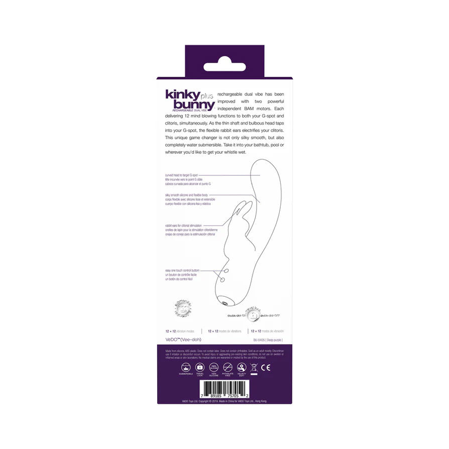 Kinky Bunny Plus Rechargeable Rabbit by VeDO from LoveMart Co.