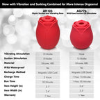 Mystic Rose Sucking and Vibrating Silicone Rose by XR Brands from LoveMart Co.