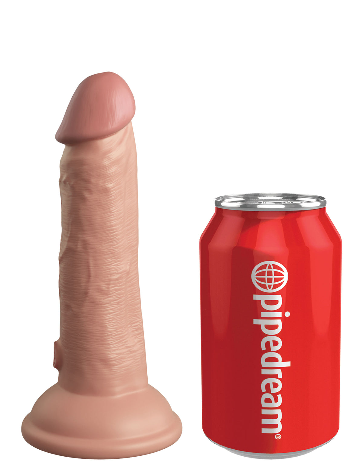 King Cock 6" Vibrating Silicone Dual Silicone Dual Density Cock Light by Pipedream from LoveMart Co.