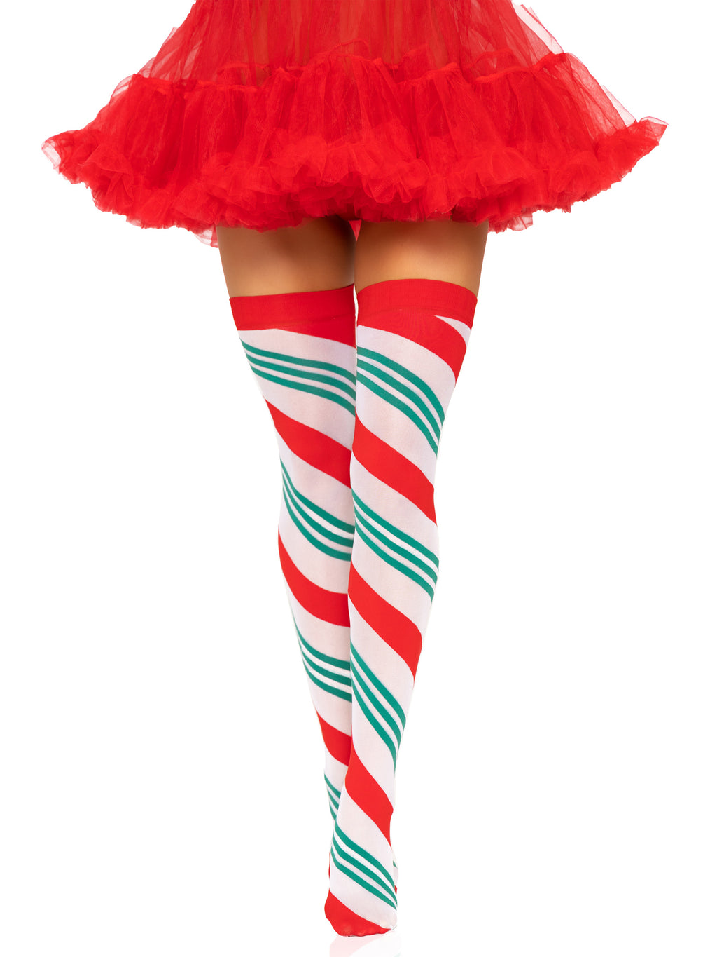 Holiday Ribbon Thigh High - Swirl by Leg Avenue from LoveMart Co.