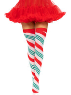 Holiday Ribbon Thigh High - Swirl by Leg Avenue from LoveMart Co.