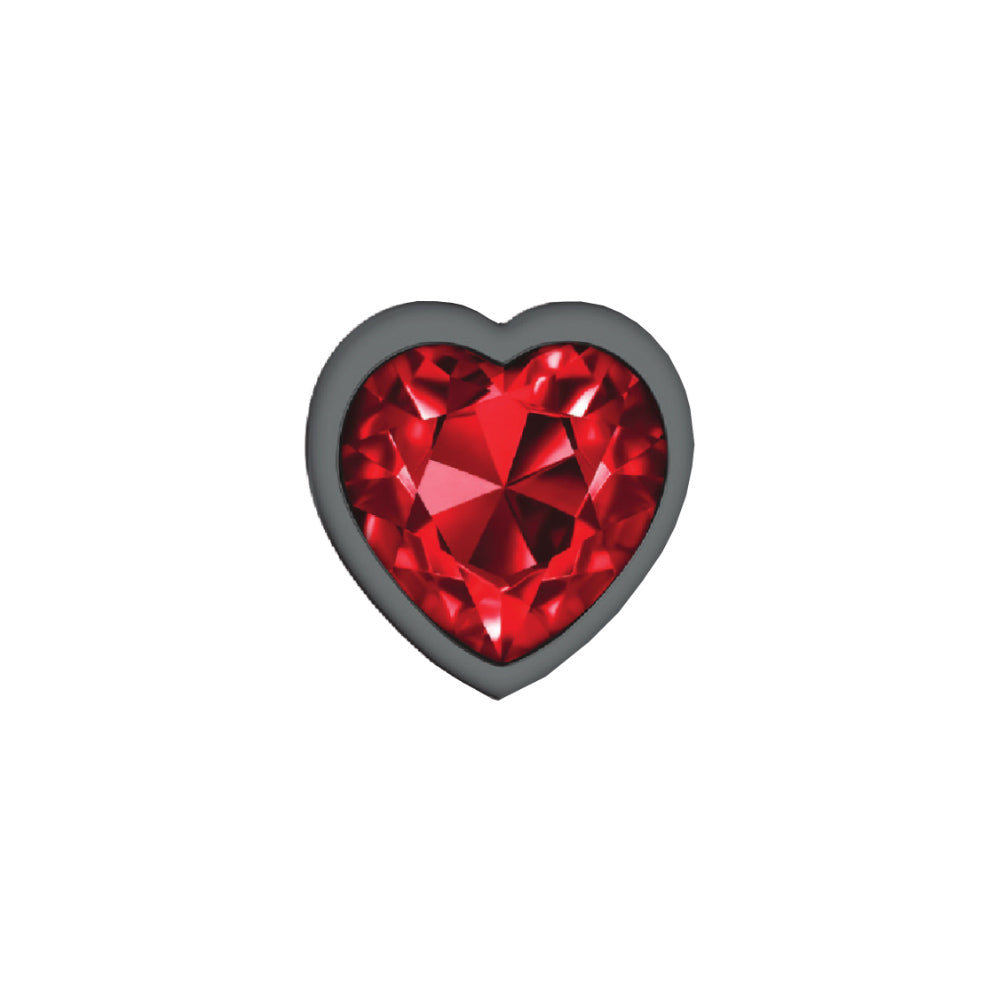 Deep Heart Gem Gunmetal Metal Plug - Md by Viben from LoveMart Co.
