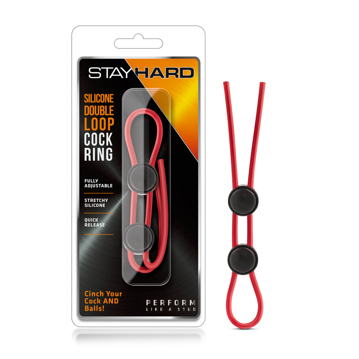 Stay Hard - Silicone Double Loop Cock Ring by Blush from LoveMart Co.