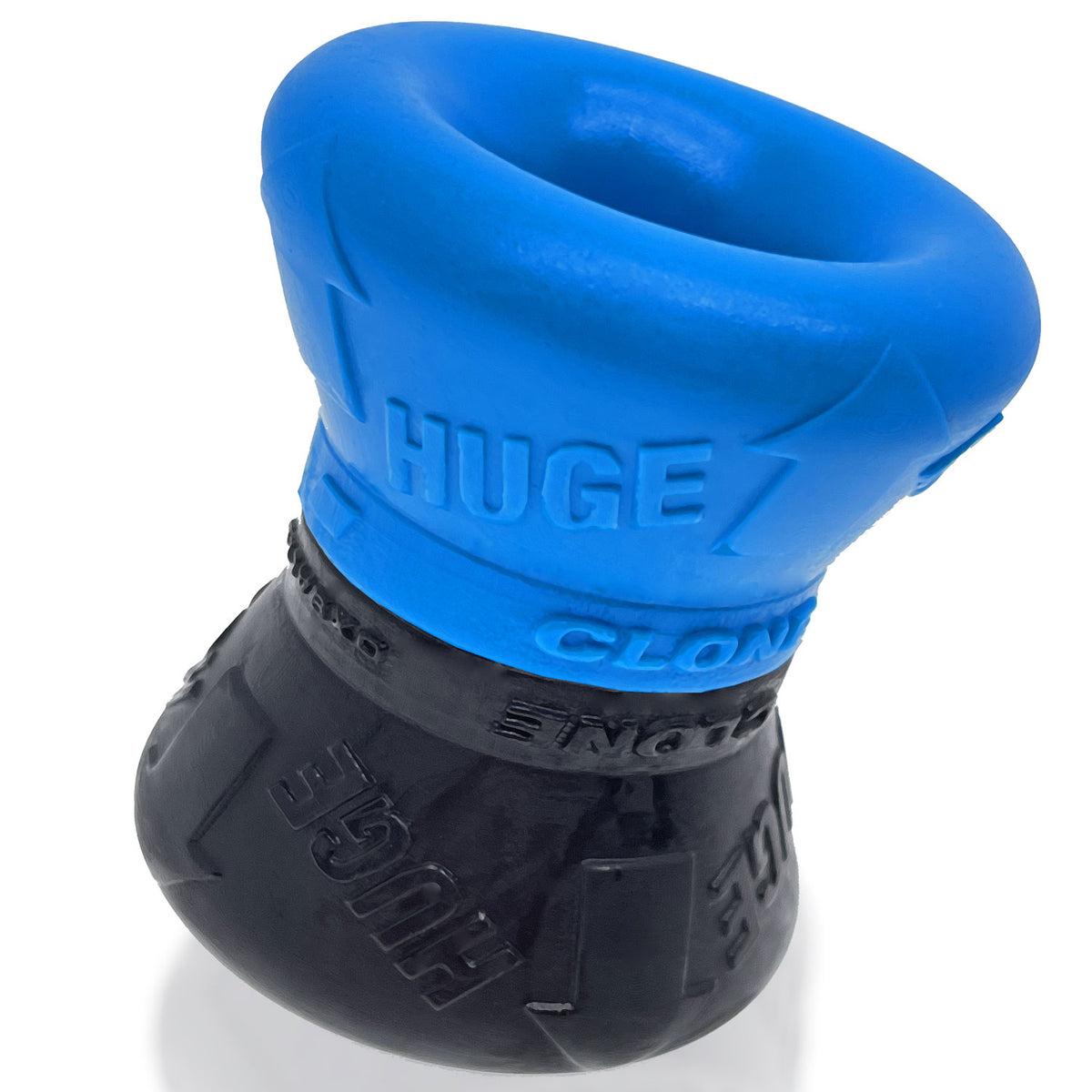 Clone Duo Huge - 2-Pack Ballstretcher - Pool Blue / Black by Oxballs from LoveMart Co.