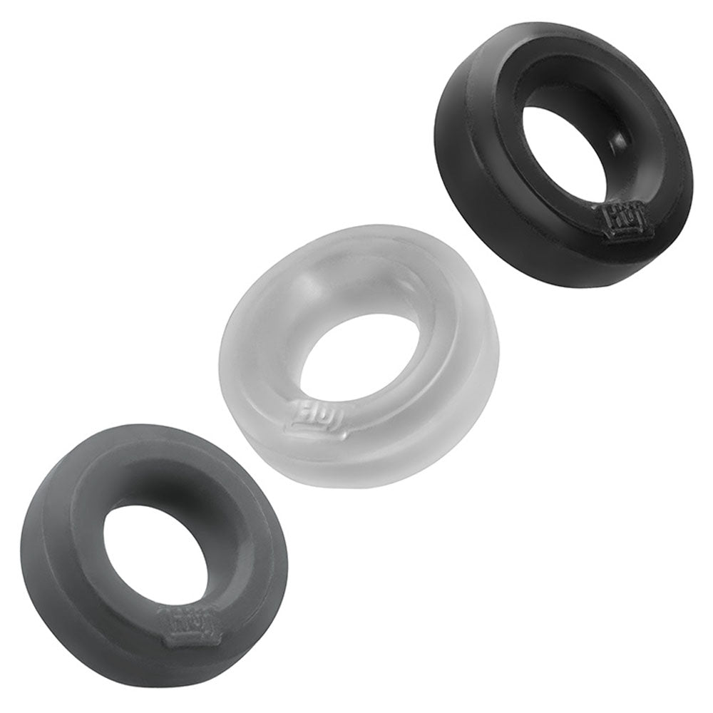 Hunkyjunk Huj3 C-Ring 3 Pk - Tar / by Oxballs from LoveMart Co.