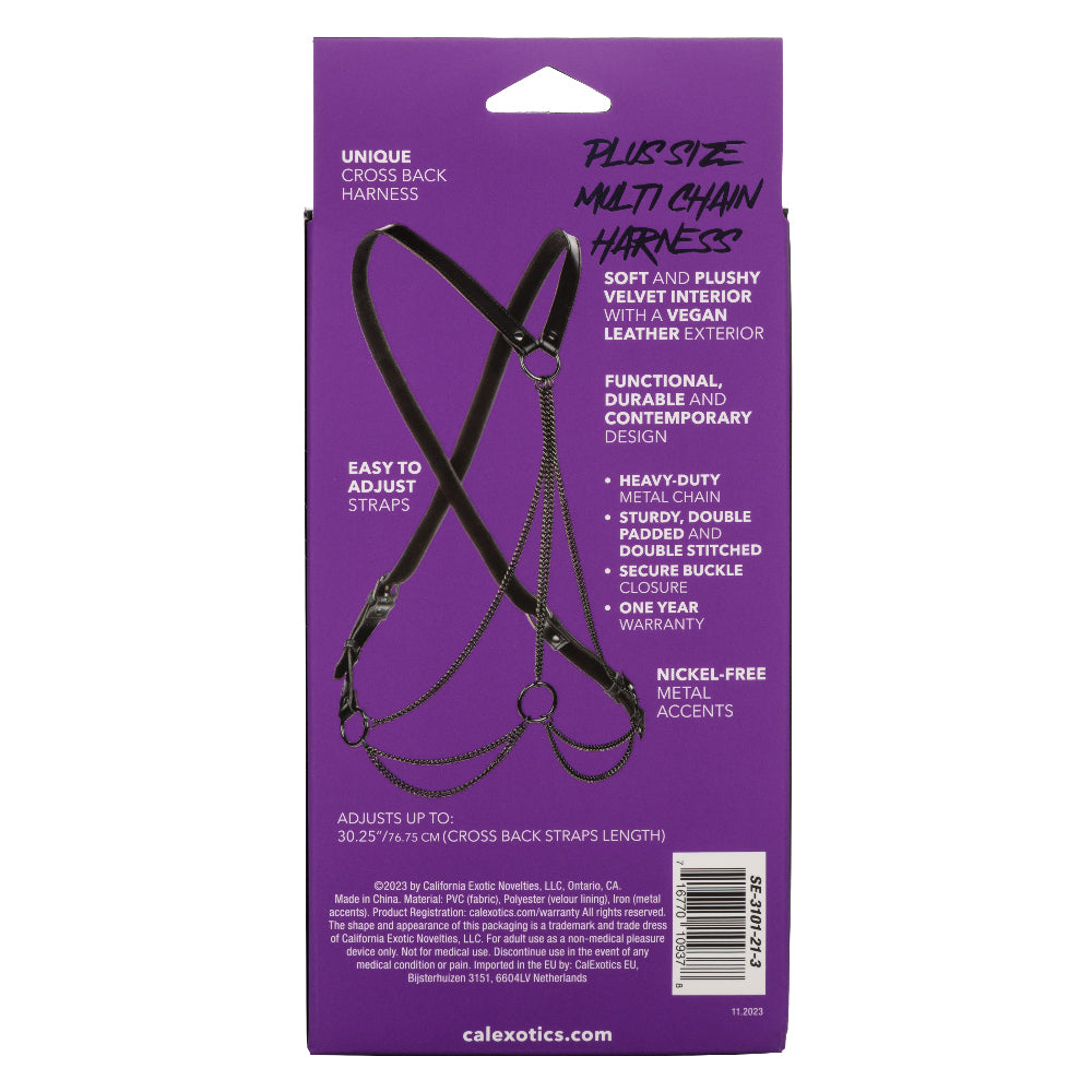 Euphoria Collection Plus Size Multi Chain Harness by CalExotics from LoveMart Co.