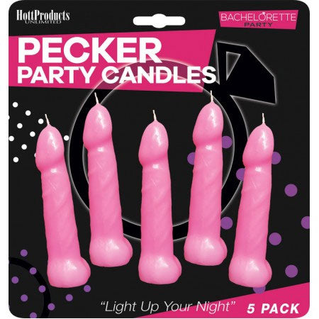 Bachelorette Pecker Party Candles 5pk by Hott Products from LoveMart Co.