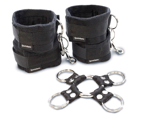 5 Piece Hog Tie and Cuff Set by Sportsheets from LoveMart Co.