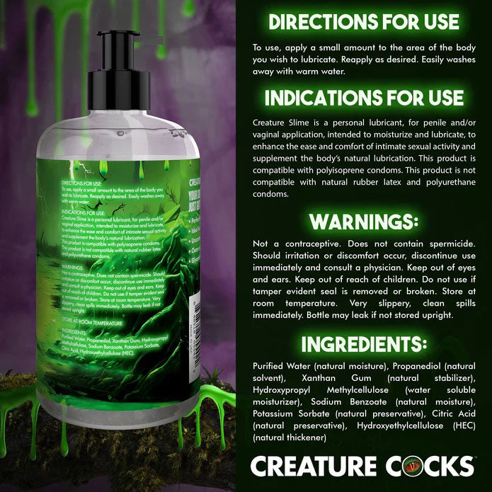 Creature Slime Water Based Lubricant 16oz by XR Brands from LoveMart Co.