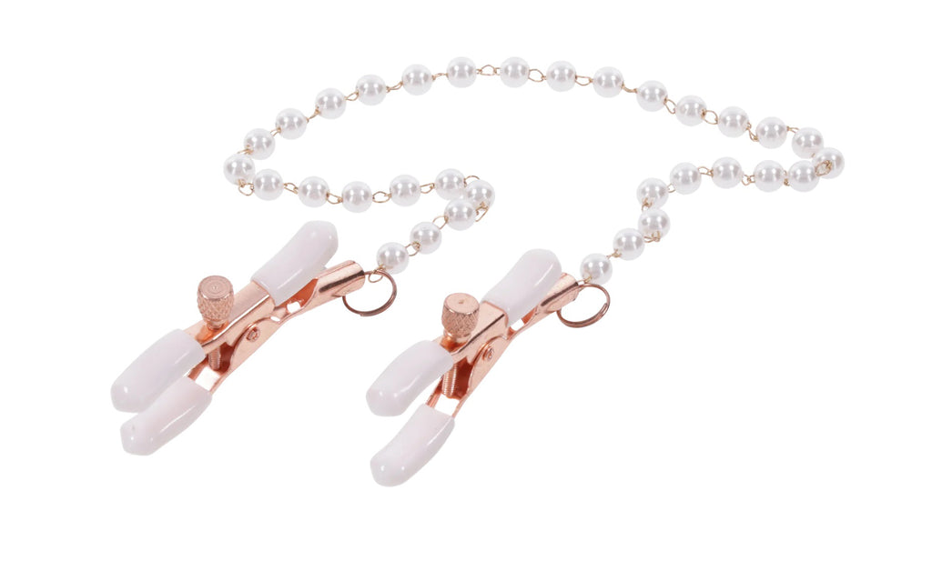 Peaches N Creame Pearl Nipple Clamps by Sportsheets from LoveMart Co.