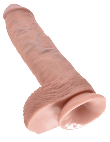 King Cock 10-Inch Cock With Balls - Flesh by Pipedream from LoveMart Co.