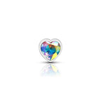 Iridescent Heart Gem Silver Metal Plug - Sm by Viben from LoveMart Co.