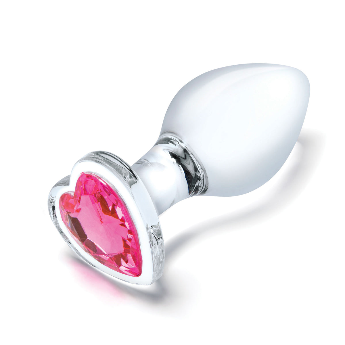 3 Pc Heart Jewel Glass Anal Training Kit - /pink by Electric Novelties from LoveMart Co.