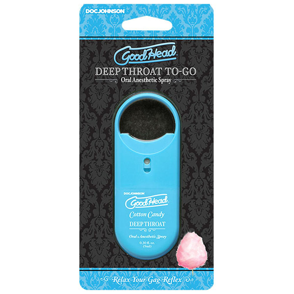 Goodhead - Deep Throat Spray to-Go - Cotton Candy - 0.30 Fl. Oz. by Doc Johnson from LoveMart Co.