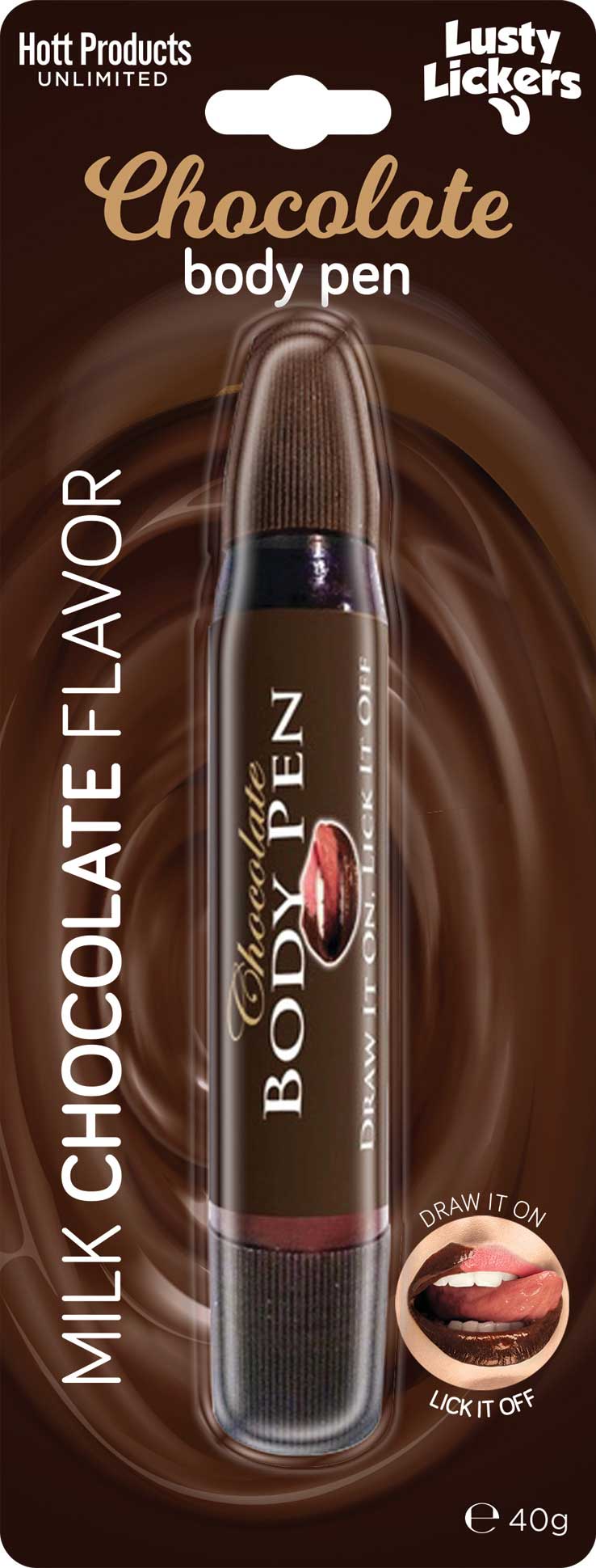 Milk Chocolate Body Pen by Hott Products from LoveMart Co.