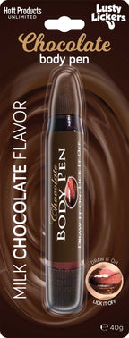 Milk Chocolate Body Pen by Hott Products from LoveMart Co.