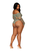 Long Sleeve Teddy - Queen Size - Sage by Dreamgirl from LoveMart Co.