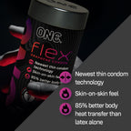 One Flex 3 Ct Condoms by Paradise Marketing from LoveMart Co.