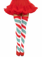 Holiday Ribbon Thigh High - Swirl by Leg Avenue from LoveMart Co.
