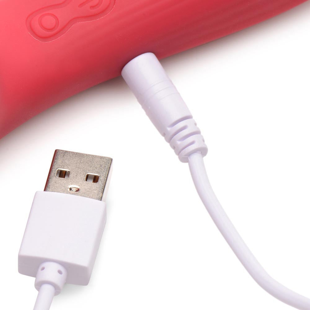 Bloomgasm Passion Petals 10x Suction Rose Vibrator - Red by XR Brands from LoveMart Co.