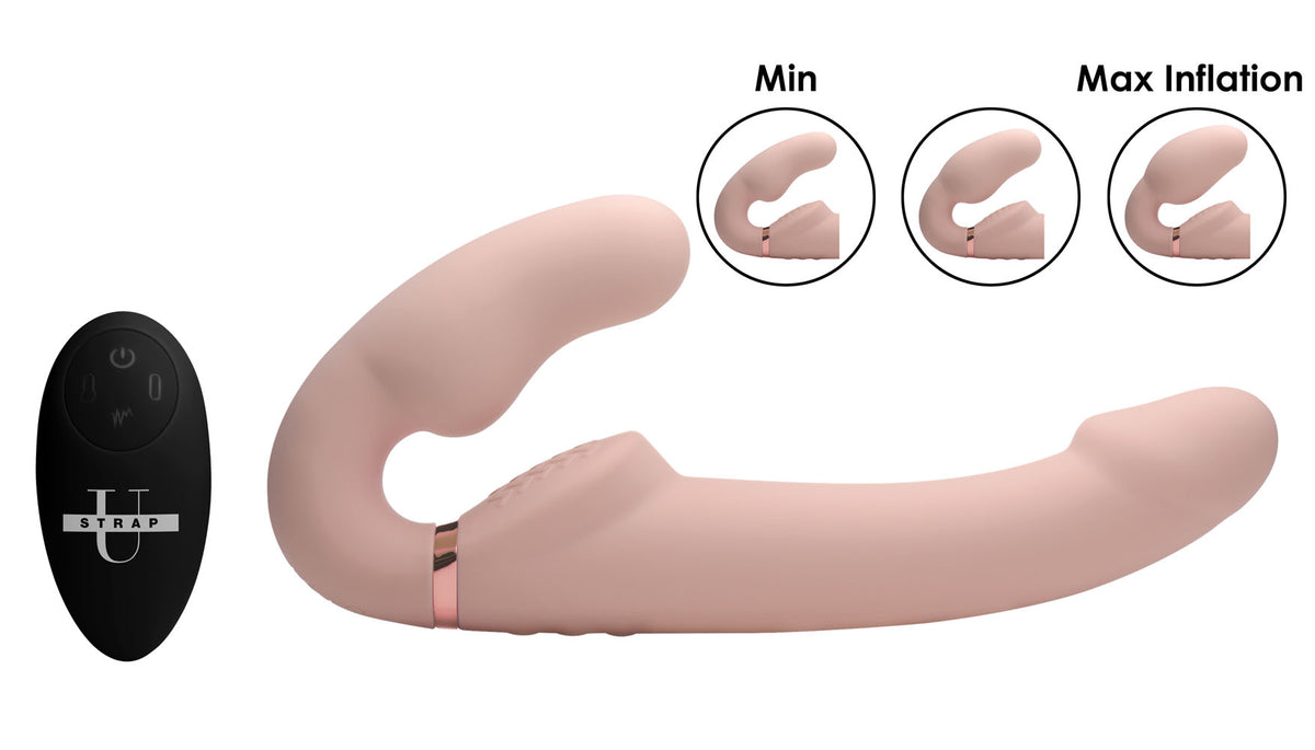 World's 1st Remote Control Inflatable Ergo-Fit Strap-on - Flesh by XR Brands from LoveMart Co.