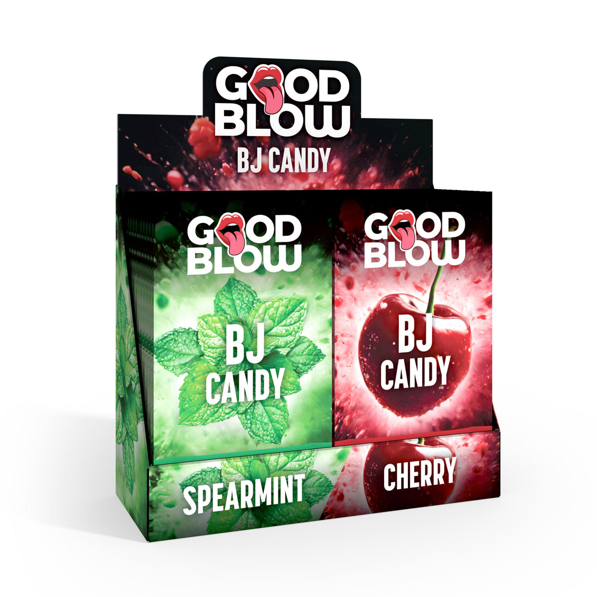 Bj Candy Pop Display Spearmint/cherry 24 Pcs by XR Brands from LoveMart Co.