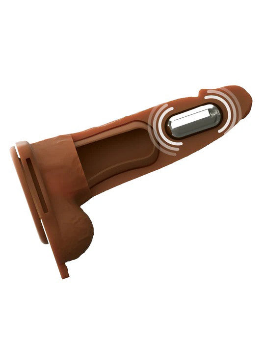Fantasy X-Tensions Elite 6" Vibrating Hollow Silicone Strap-on by Pipedream from LoveMart Co.