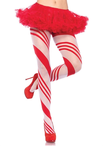 Spandex Sheer Candy Striped Pantyhose by Leg Avenue from LoveMart Co.