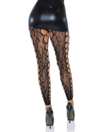 Footless Leopard Lace Crotchless Tights by Leg Avenue from LoveMart Co.