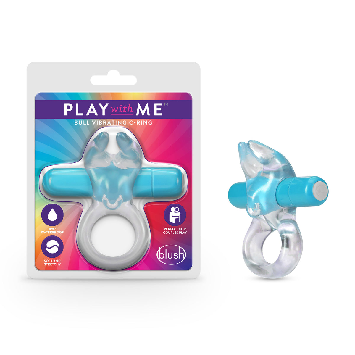 Play With Me Bull Vibrating C-Ring by Blush from LoveMart Co.