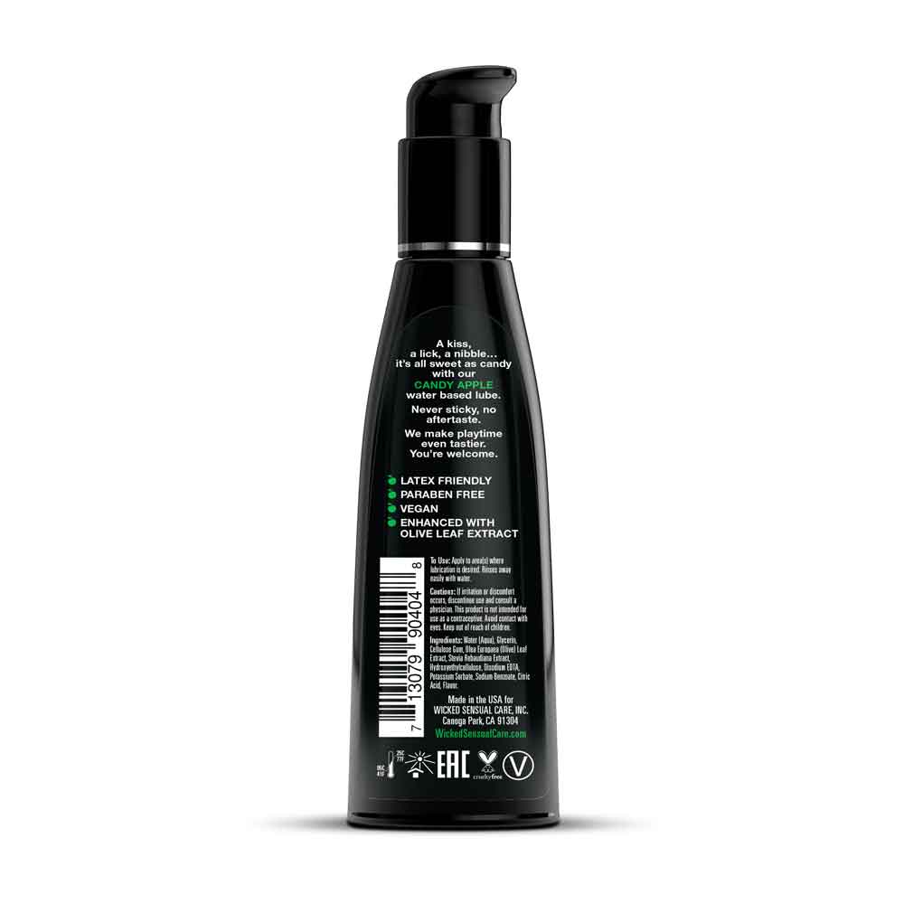 Candy Apple Flavored Water Based Intimate Lubricant - 4 Fl. Oz. by Wicked Sensual Care from LoveMart Co.