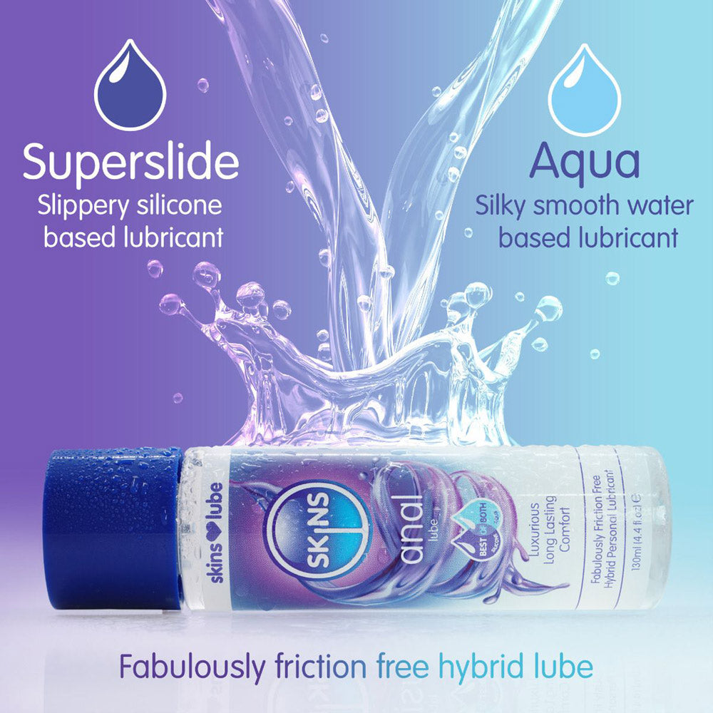 Skins Anal Hybrid Silicone and Water Based Lubricant 4.4 Fl Oz by Creative Conceptions from LoveMart Co.