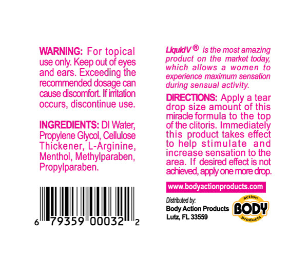 Liquid v for Women .5 Oz by Body Action from LoveMart Co.