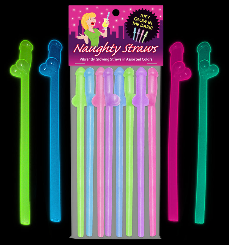 Glow-in-the-Dark Naughty Straws by Kheper Games from LoveMart Co.