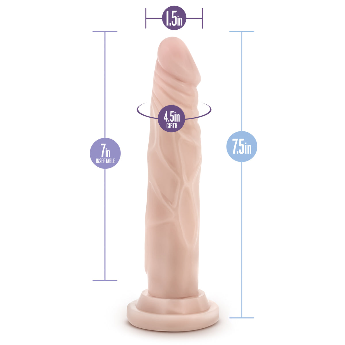 Dr. Skin - Realistic Cock - Basic 7.5 by Blush from LoveMart Co.