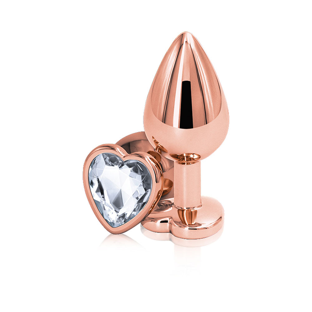 Rear Assets - Rose Gold Heart - Medium - Clear by nsnovelties from LoveMart Co.