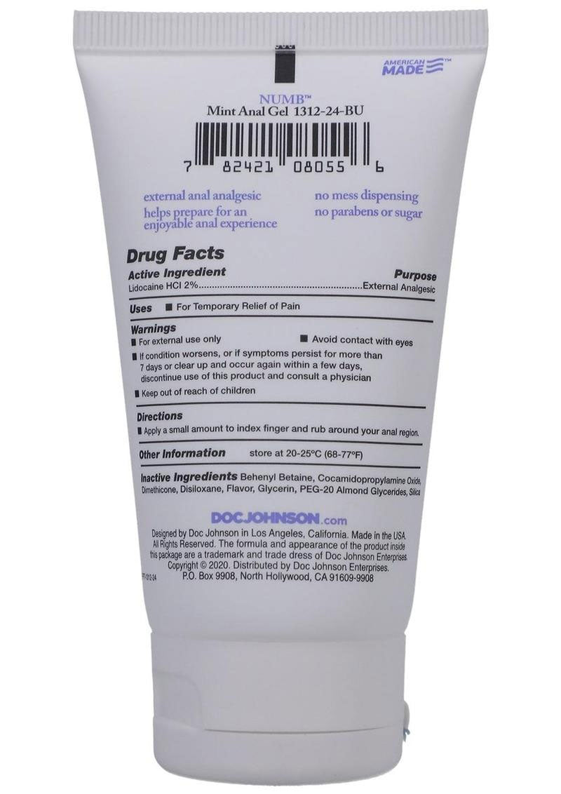 Intimate Enhancements Numb - Anal Gel - 2 Oz. - Bulk by Doc Johnson from LoveMart Co.