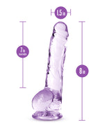 Naturally Yours - 8 Inch Crystalline Dildo - Amethyst by Blush from LoveMart Co.