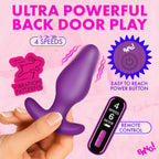 Vibrating Silicone Butt Plug With Digital Remote by XR Brands from LoveMart Co.