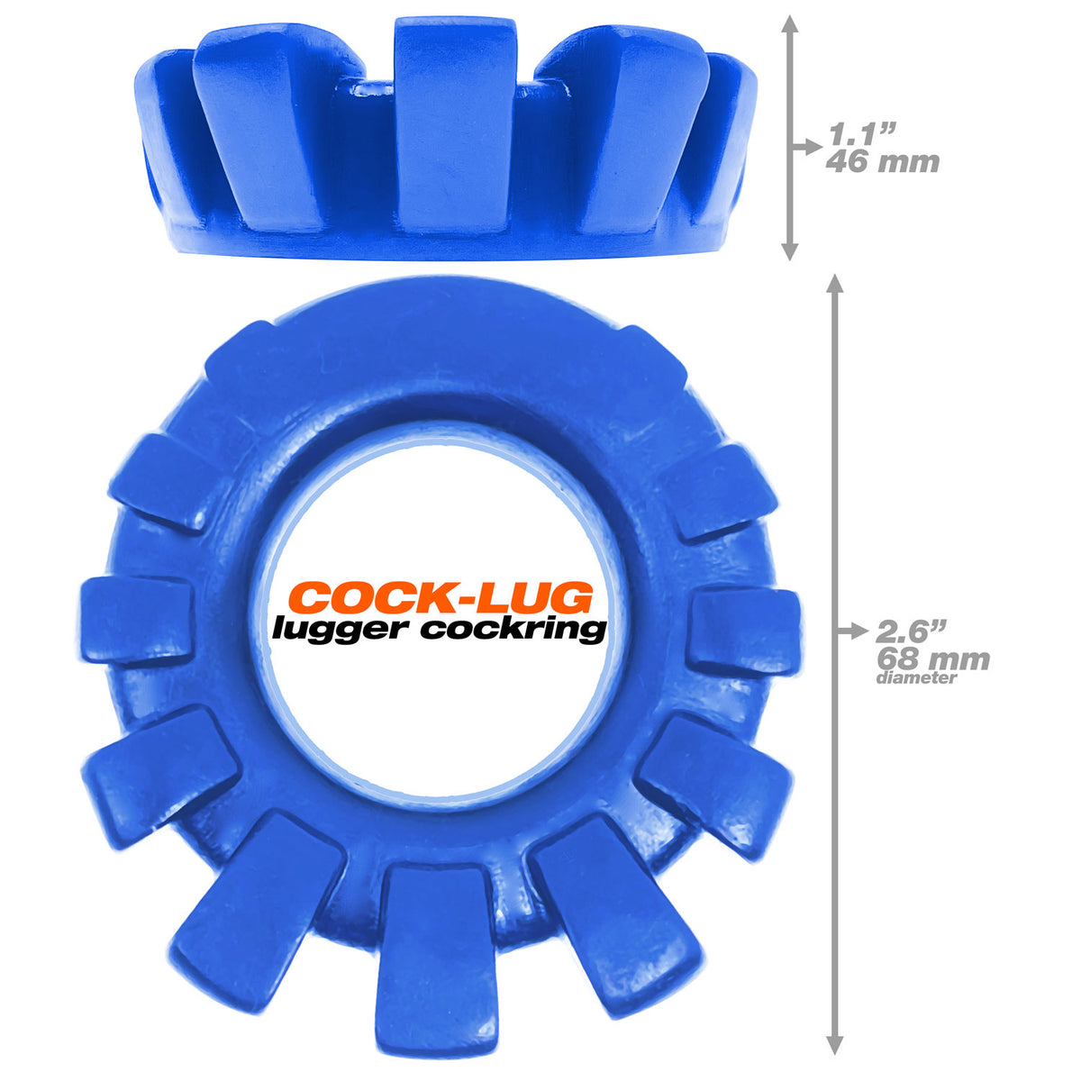 Cock-Lug Lugged Cockring - Marine by Oxballs from LoveMart Co.