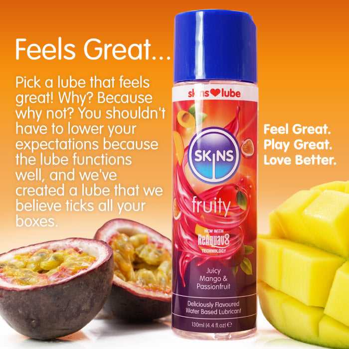 Skins Mango and Passion Fruit Water Based Lubricant 4.4oz by Creative Conceptions from LoveMart Co.