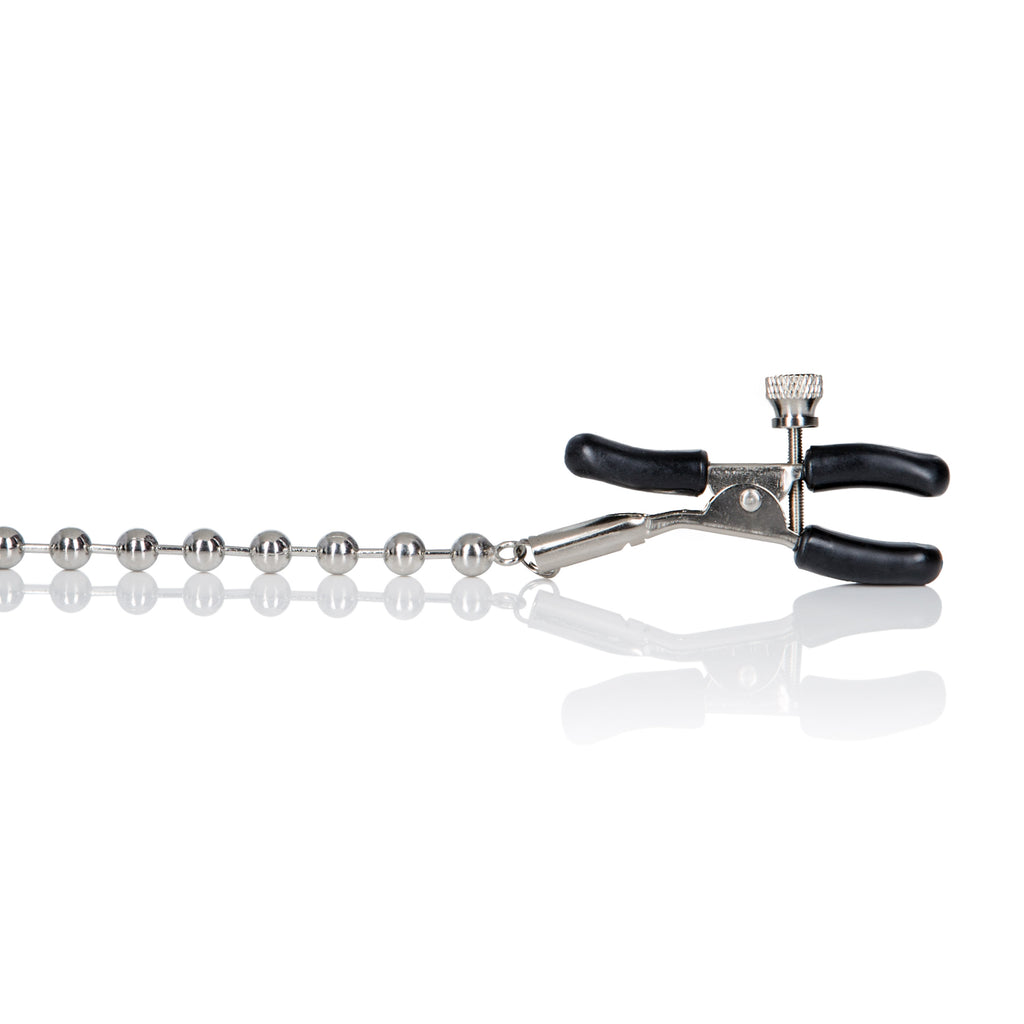 Silver Beaded Nipple Clamps by CalExotics from LoveMart Co.