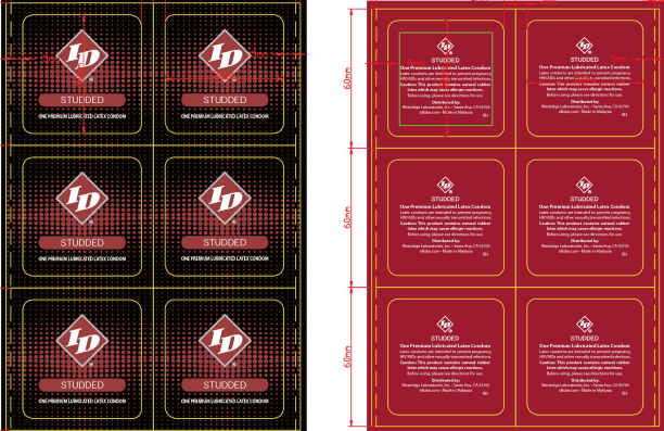 Studded Condom Bag of 144 Pcs by ID - Lubricants from LoveMart Co.