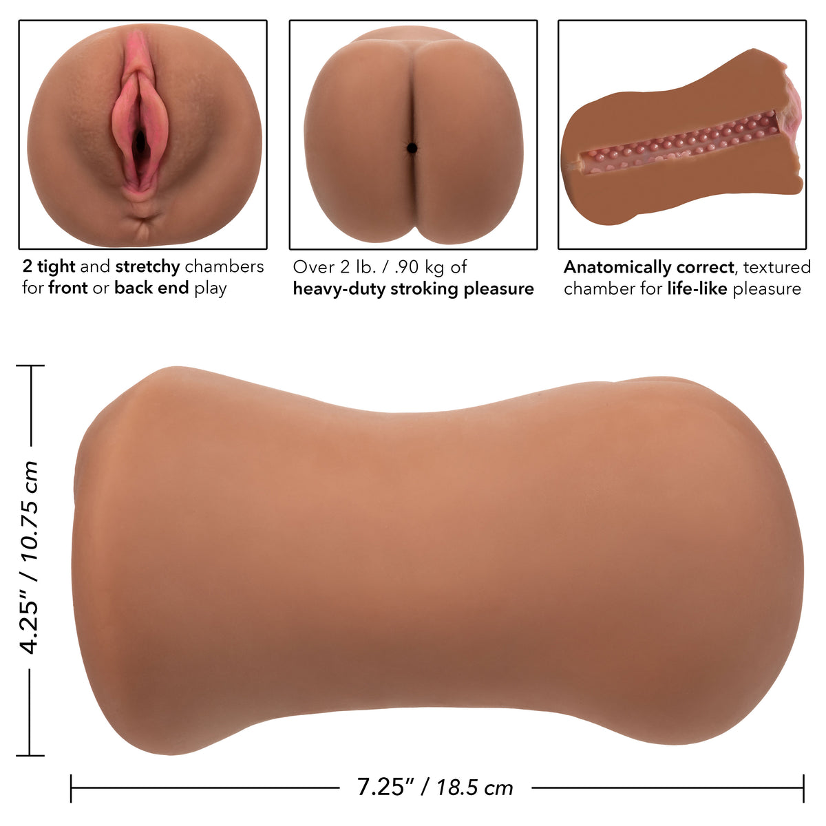 Stroke It Dual Entry Pussy and Ass by CalExotics from LoveMart Co.
