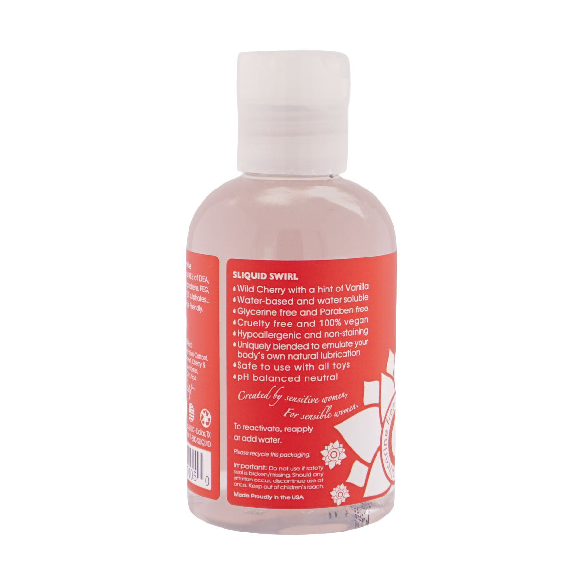 Naturals Swirl - Cherry Vanilla - 4.2 Fl. Oz. (124 ml) by Sliquid from LoveMart Co.