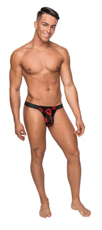 Kiss Me - Micro Thong v - Small/ Medium - Sheer Lips by Male Power from LoveMart Co.