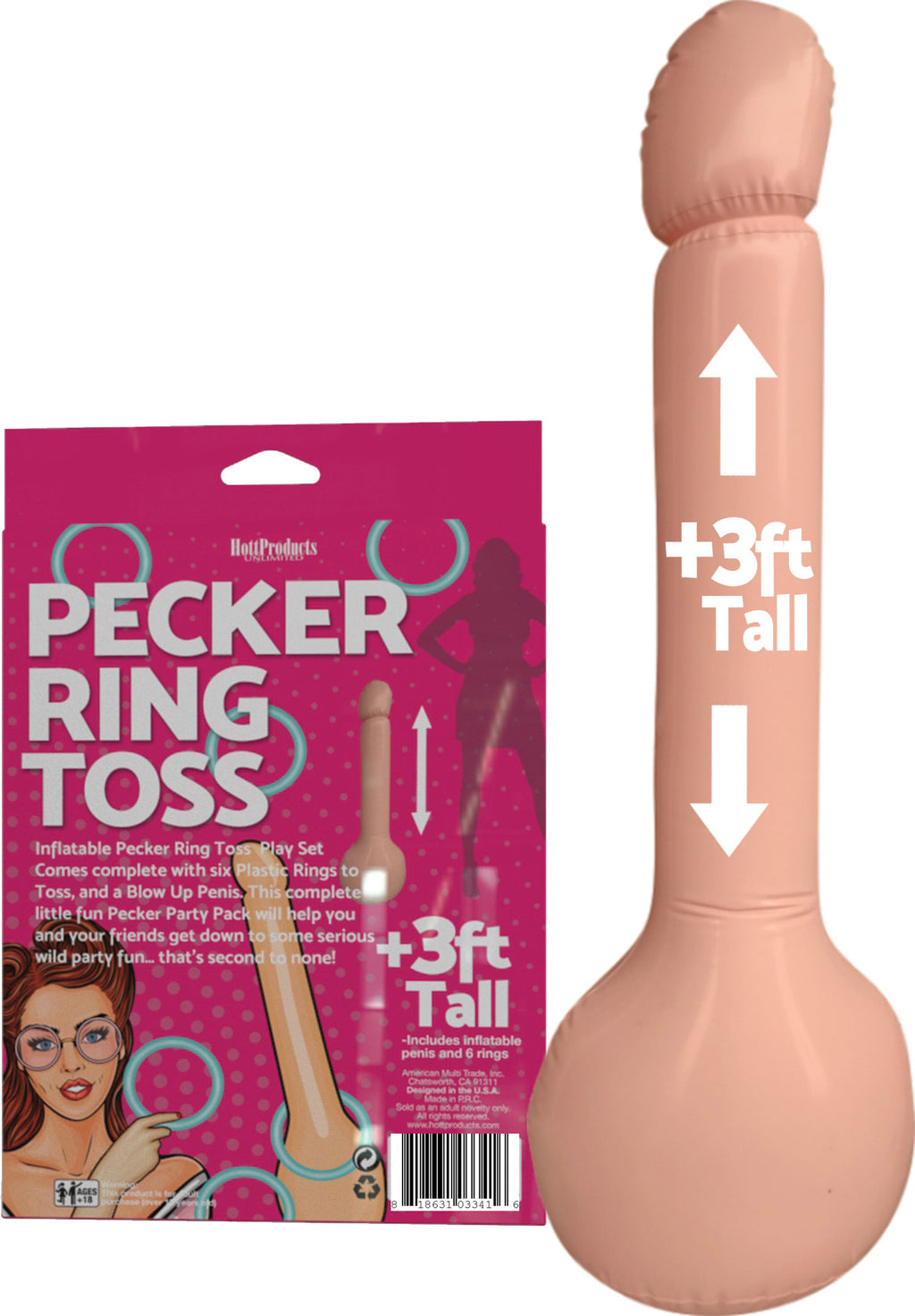 Inflatable Pecker Ring Toss by Hott Products from LoveMart Co.