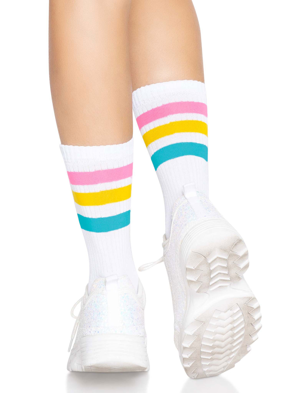 Pride Crew Socks - One Size - Pansexual by Leg Avenue from LoveMart Co.