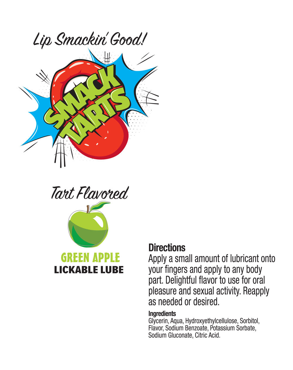 Smack Tarts 2oz Lickable Flavored Lubricant - Apple by Little Genie from LoveMart Co.
